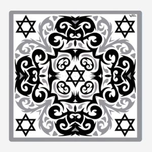 NAPKIN  Magen David Black Set of 24