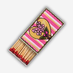 Pink flowers – Hand painted Matchboxes