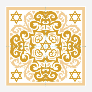 Festival Star Of David Gold Disposable Napkin Set of 25