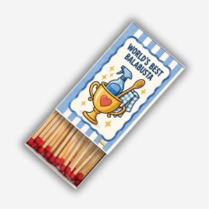 Worlds best balabusta blue Matchboxes