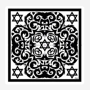 Festival Star Of David Black Disposable Napkins Set of 25