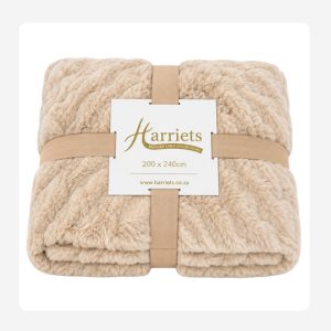 Decadent Off White Faux Fur Throw