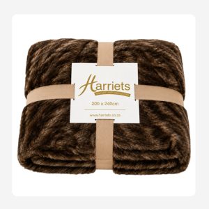 Luxurious Dark Brown Faux Fur Throw