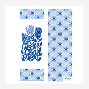 African Protea Blue Disposable Napkins Slimline Set of 25