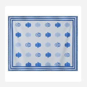 Blue Hand 100% Indian Cotton Block Print Table Cloth