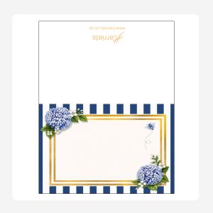 Blue Flowers Name place setting
