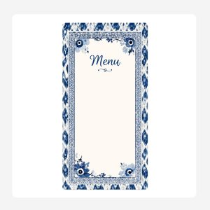 Floral Disposable paper menus