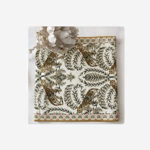 Leopards Linen Feel Throw