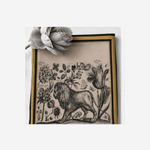 Botanical Lion Linen Feel Throw