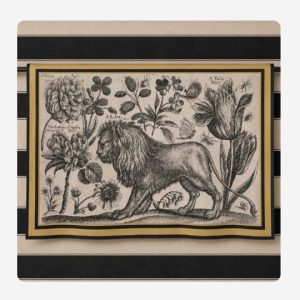 Botanical Lion Natural Table Cloth