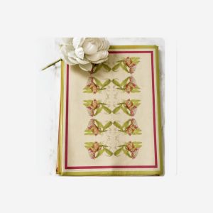 Pink Beige Protea Linen Feel Throw